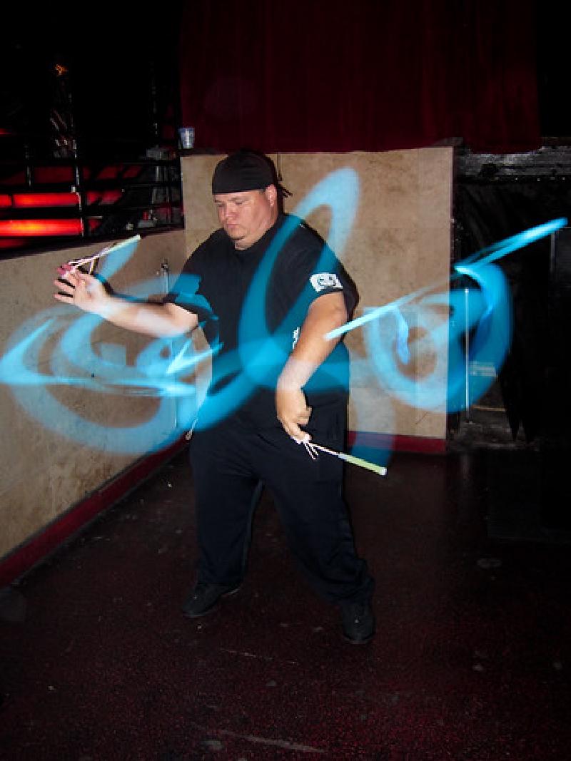 I am: blue glowstick guy